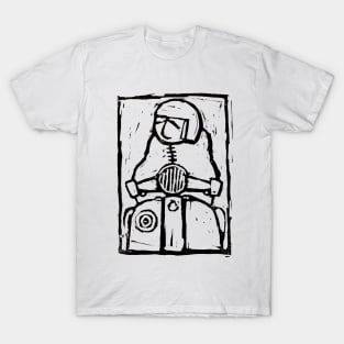 Classic Retro, Vintage,  Scooter, Scooterist, Scootering, Scooter Rider, Mod Art T-Shirt